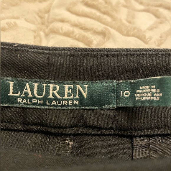 Ralph Lauren black stretch cotton blend skinny pants size 10 - Picture 5 of 9